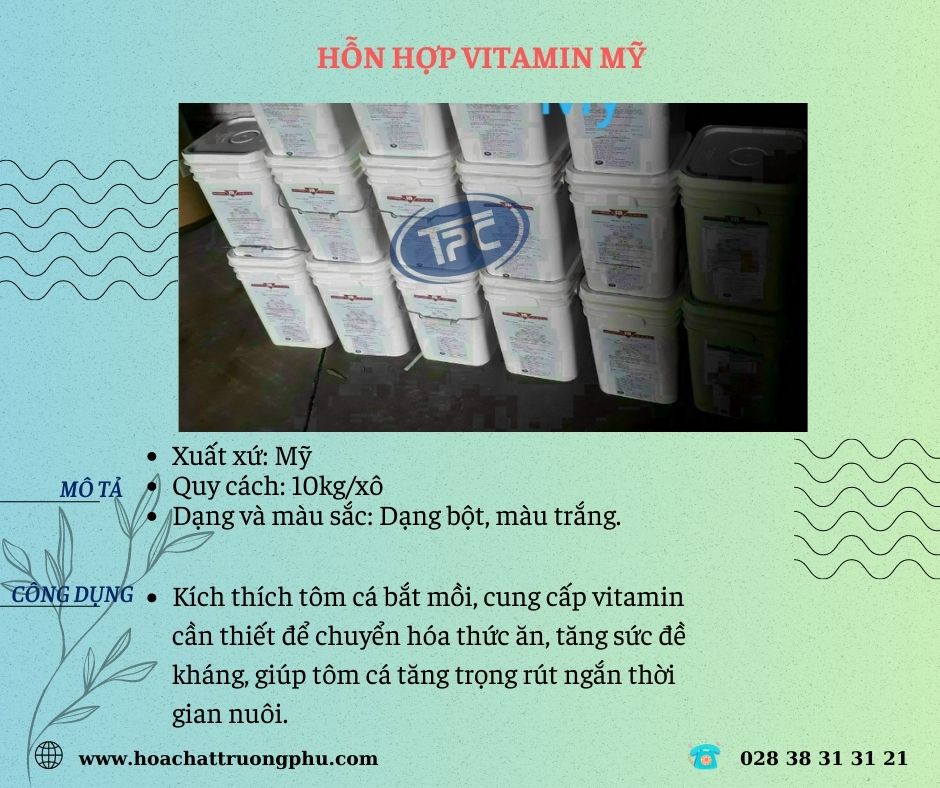 HỖN HỢP VITAMIN MỸ, XÔ 10 KG